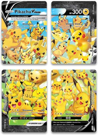 Pikachu V-UNION (Set of 4) [Sword & Shield: Black Star Promos] | GnG Games