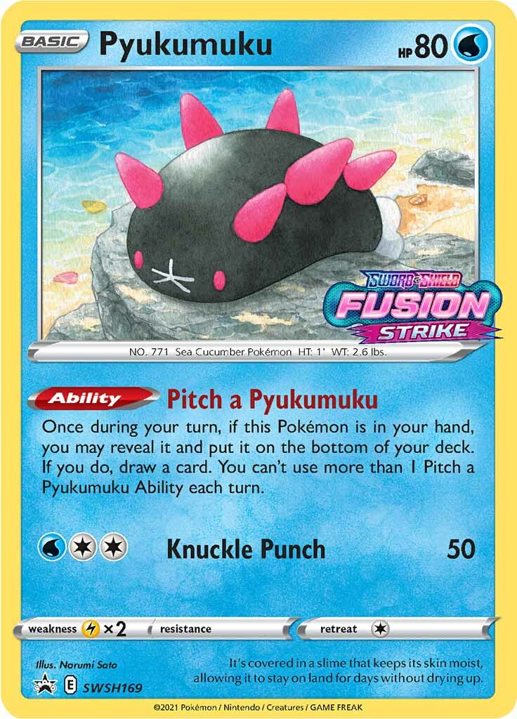 Pyukumuku (SWSH169) (Prerelease Promo) [Sword & Shield: Black Star Promos] | GnG Games