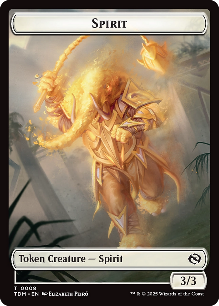 Spirit (0008) // Spirit (0009) Double-Sided Token [Tarkir: Dragonstorm Tokens] | GnG Games