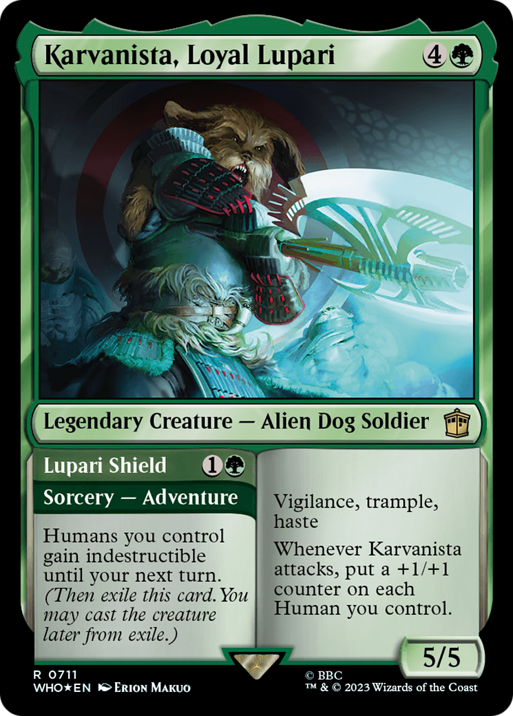 Karvanista, Loyal Lupari // Lupari Shield (Surge Foil) [Doctor Who] | GnG Games