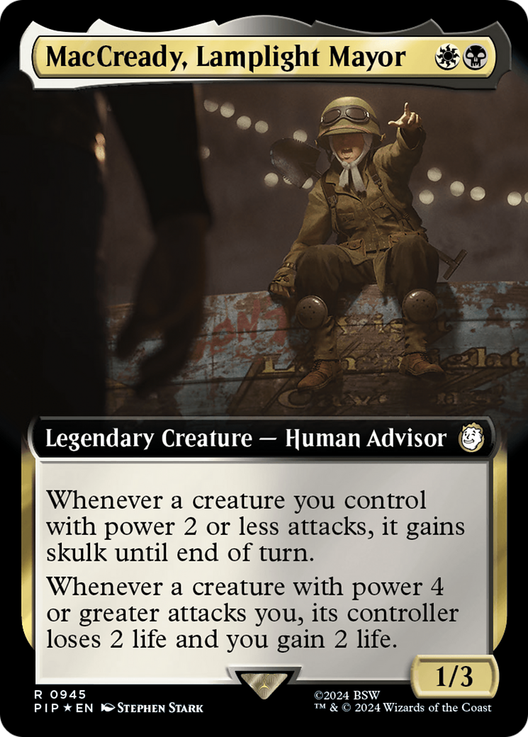 MacCready, Lamplight Mayor (Extended Art) (Surge Foil) [Fallout] | GnG Games