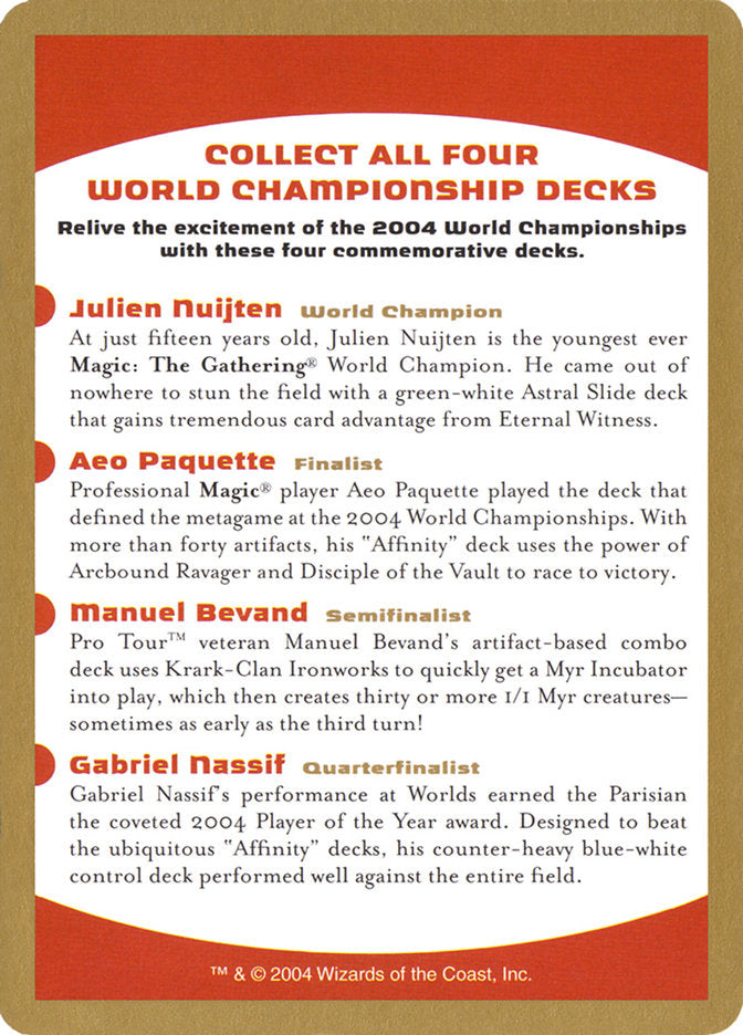 2004 World Championships Ad [World Championship Decks 2004] | GnG Games