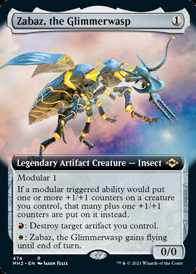 Zabaz, the Glimmerwasp (Extended Art) [Modern Horizons 2] | GnG Games