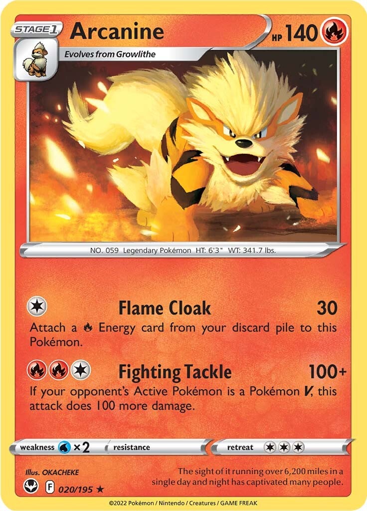 Arcanine (020/195) [Sword & Shield: Silver Tempest] | GnG Games