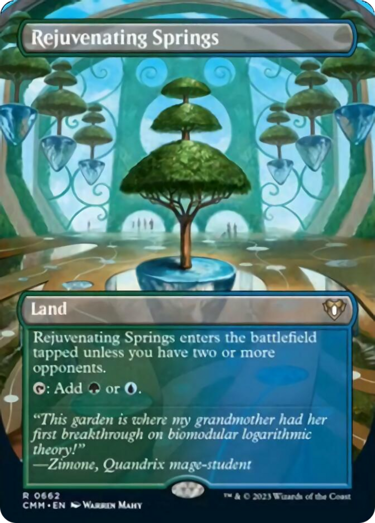 Rejuvenating Springs (Borderless Alternate Art) [Commander Masters] | GnG Games