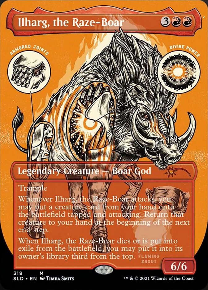 Ilharg, the Raze-Boar (Borderless Foil Etched) [Secret Lair Drop Series] | GnG Games