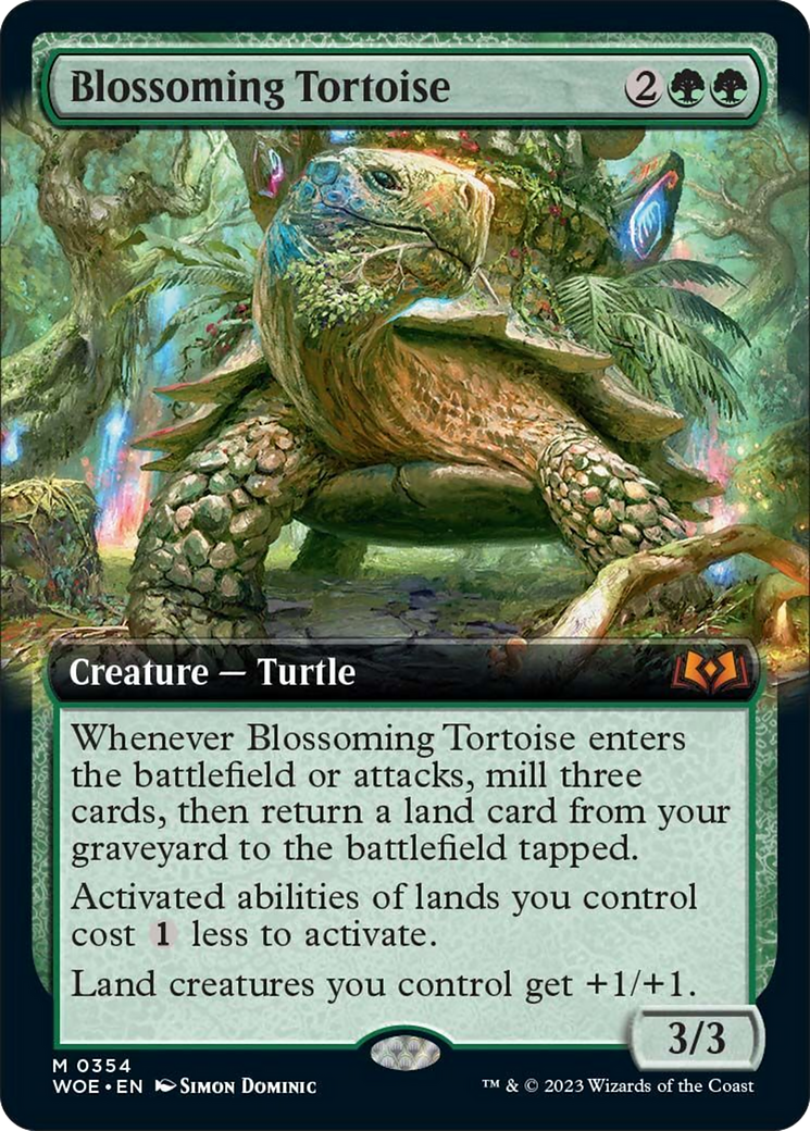 Blossoming Tortoise (Extended Art) [Wilds of Eldraine] | GnG Games