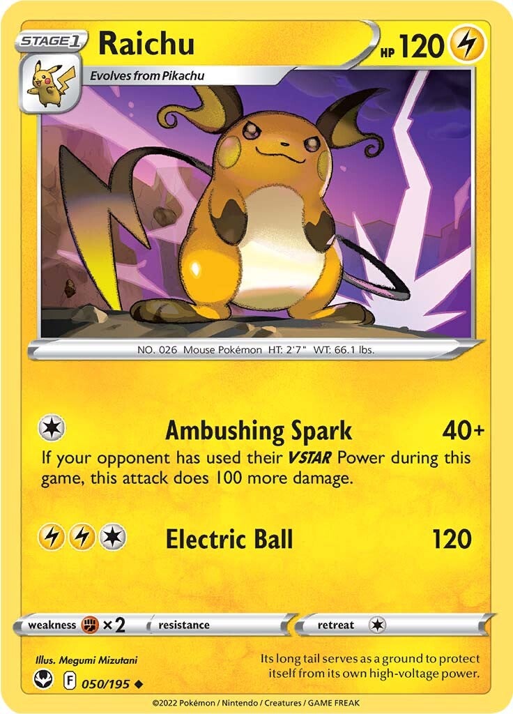 Raichu (050/195) [Sword & Shield: Silver Tempest] | GnG Games