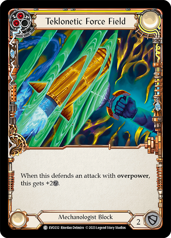 Teklonetic Force Field (Yellow) [EVO232] (Bright Lights)  Rainbow Foil | GnG Games