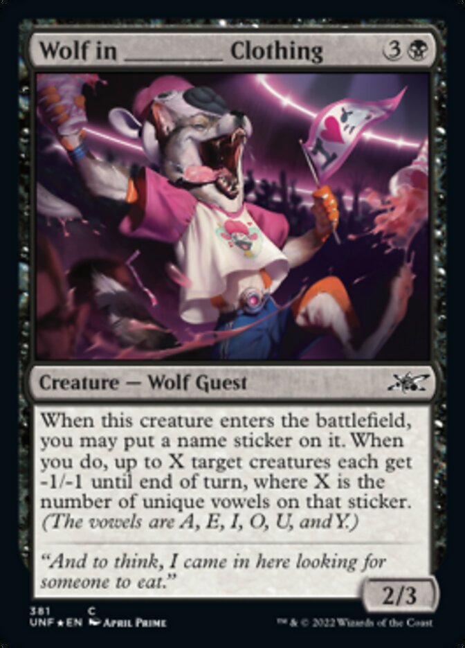 Wolf in _____ Clothing (Galaxy Foil) [Unfinity] | GnG Games