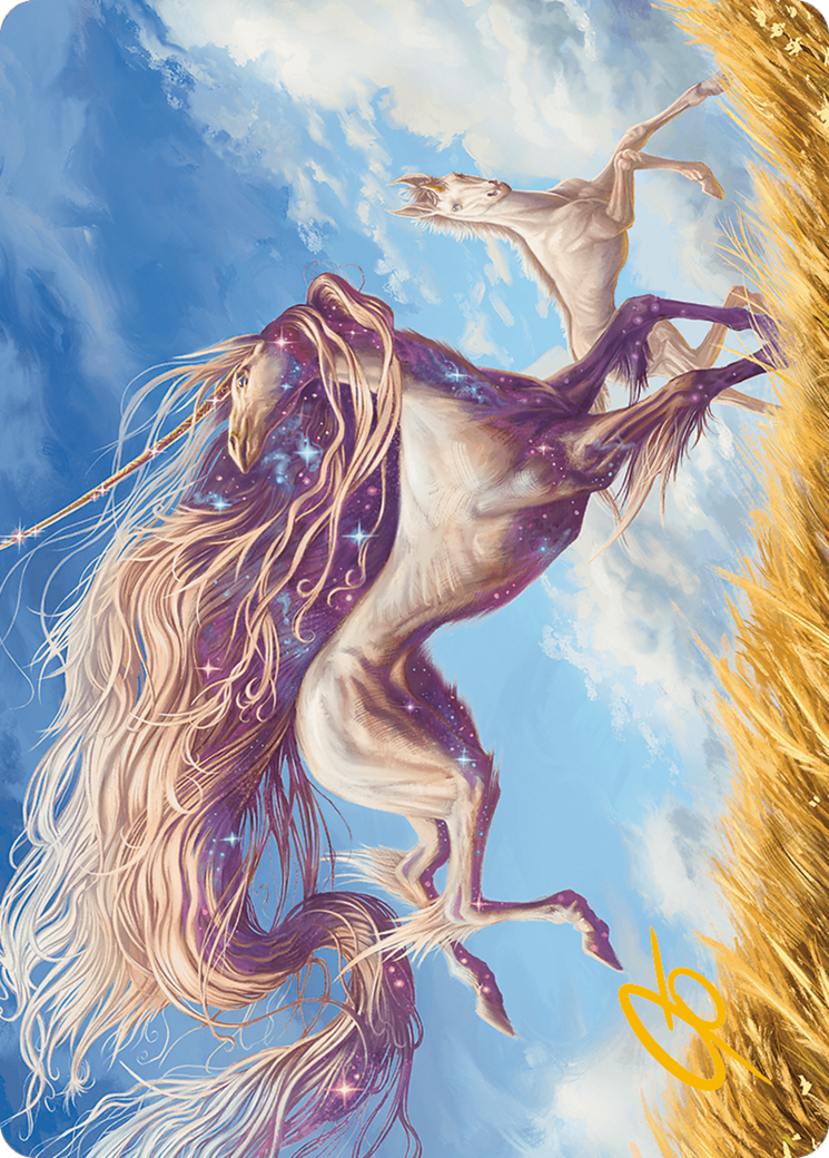 Nyxborn Unicorn Art Card (Gold-Stamped Signature) [Modern Horizons 3 Art Series] | GnG Games