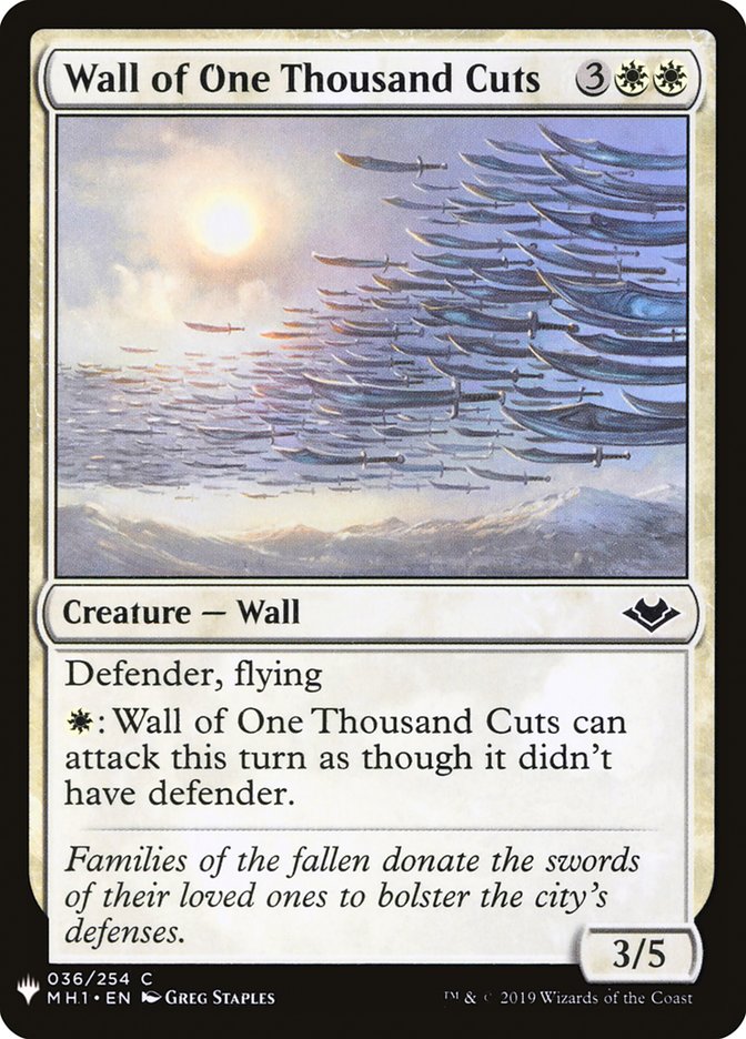 Wall of One Thousand Cuts [Mystery Booster] | GnG Games