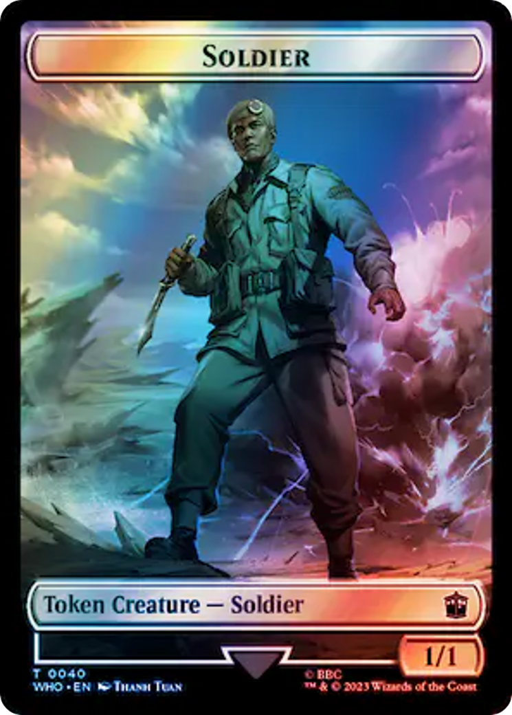 Soldier // Treasure (0061) Double-Sided Token (Surge Foil) [Doctor Who Tokens] | GnG Games