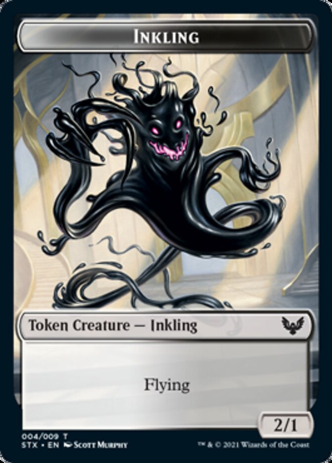 Inkling // Spirit Double-Sided Token [Strixhaven: School of Mages Tokens] | GnG Games