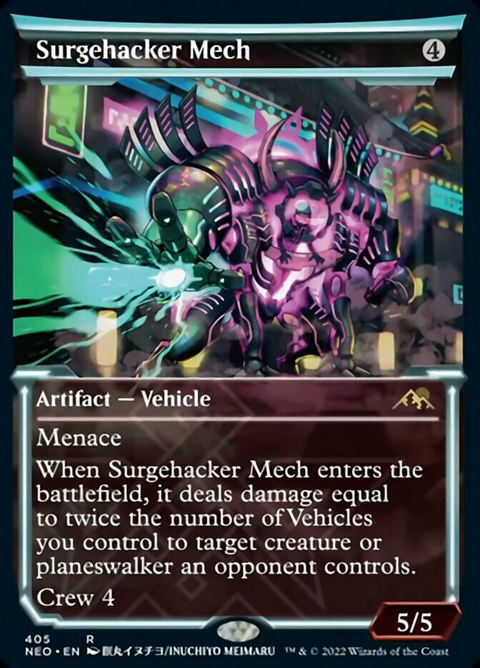 Surgehacker Mech (Showcase Soft Glow) [Kamigawa: Neon Dynasty] | GnG Games