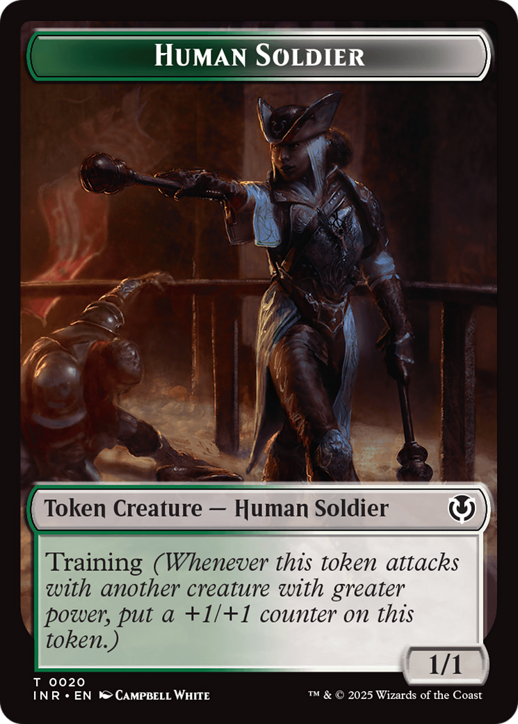 Human Soldier (0020) // Emblem - Tamiyo, Field Researcher Double-Sided Token [Innistrad Remastered Tokens] | GnG Games