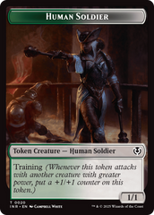 Human Soldier (0020) // Emblem - Tamiyo, Field Researcher Double-Sided Token [Innistrad Remastered Tokens] | GnG Games