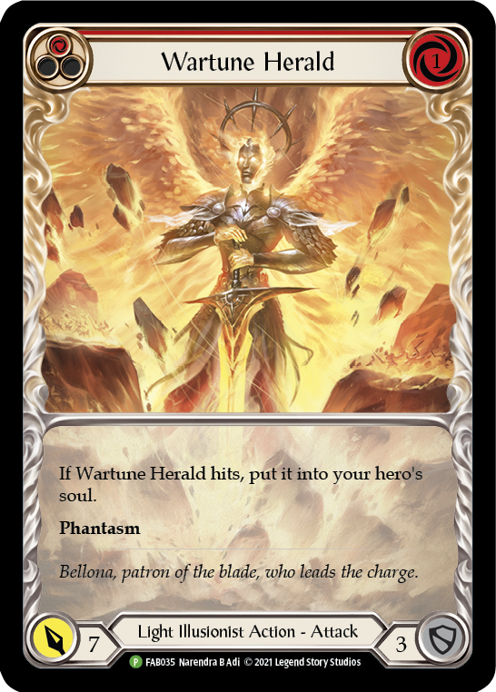 Wartune Herald (Red Extended Art) [FAB035] (Promo)  Rainbow Foil | GnG Games