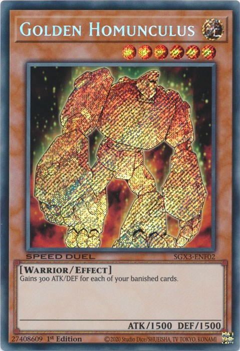 Golden Homunculus [SGX3-ENF02] Secret Rare | GnG Games