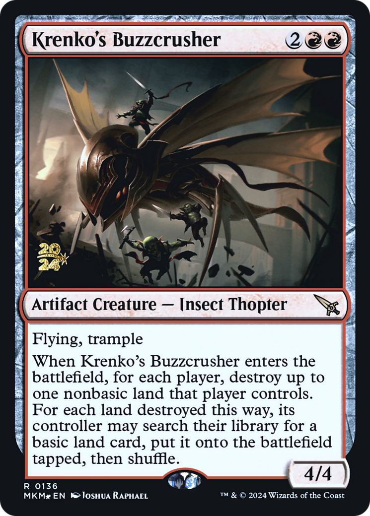 Krenko's Buzzcrusher [Murders at Karlov Manor Prerelease Promos] | GnG Games