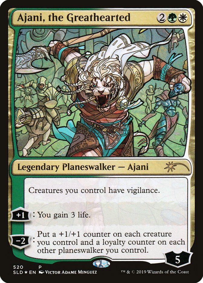 Ajani, the Greathearted (Stained Glass) [Secret Lair Drop Promos] | GnG Games