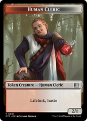 Human Cleric // Plot Double-Sided Token [Outlaws of Thunder Junction: Breaking News Tokens] | GnG Games