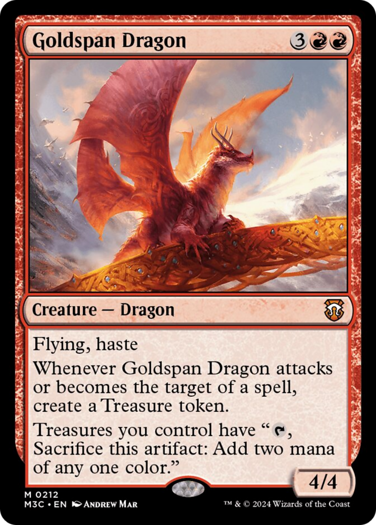 Goldspan Dragon (Ripple Foil) [Modern Horizons 3 Commander] | GnG Games