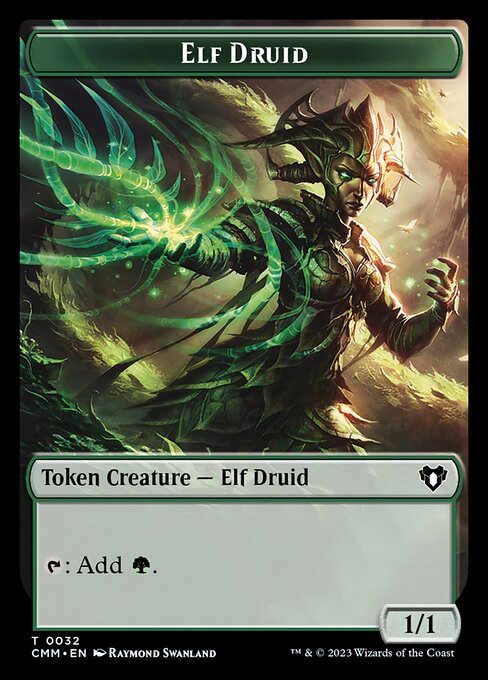 Saproling // Elf Druid Double-Sided Token [Commander Masters Tokens] | GnG Games