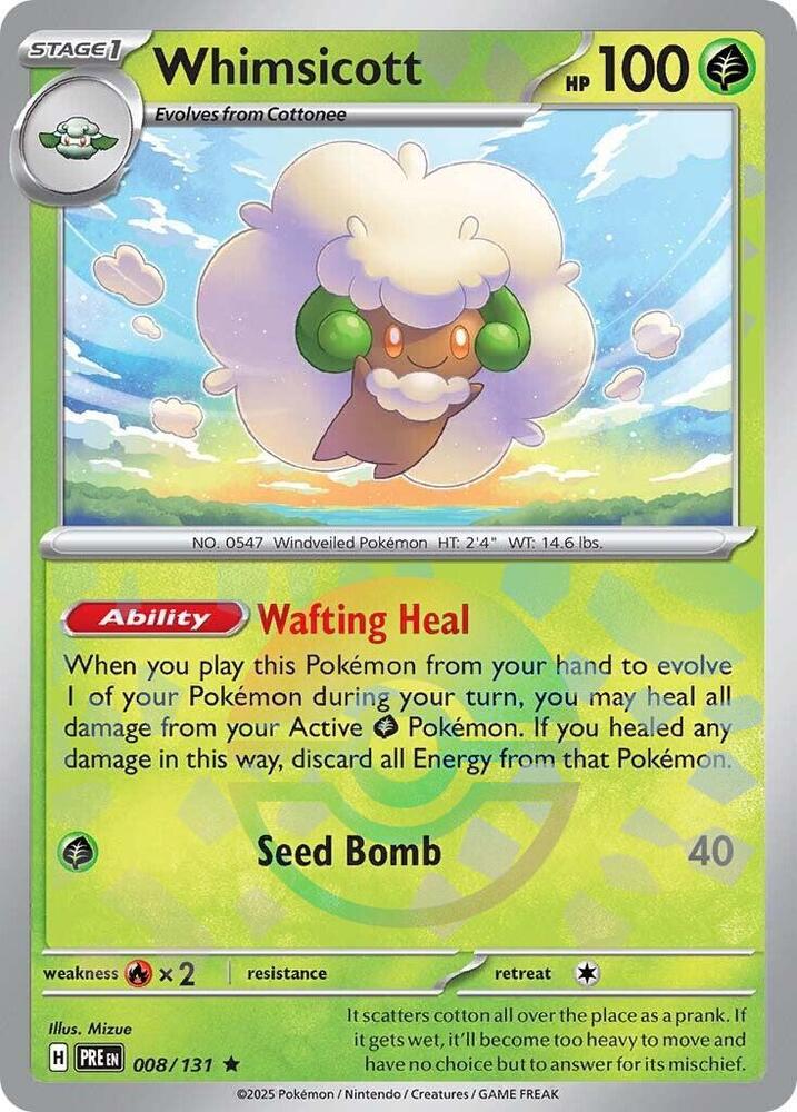 Whimsicott (008/131) (Poke Ball Pattern) [Scarlet & Violet: Prismatic Evolutions] | GnG Games