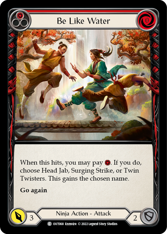 Be Like Water (Red) [OUT068] (Outsiders)  Rainbow Foil | GnG Games