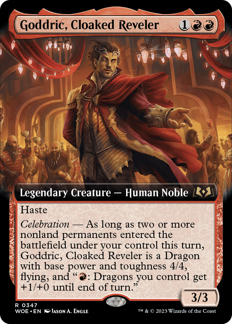 Goddric, Cloaked Reveler (Extended Art) [Wilds of Eldraine] | GnG Games