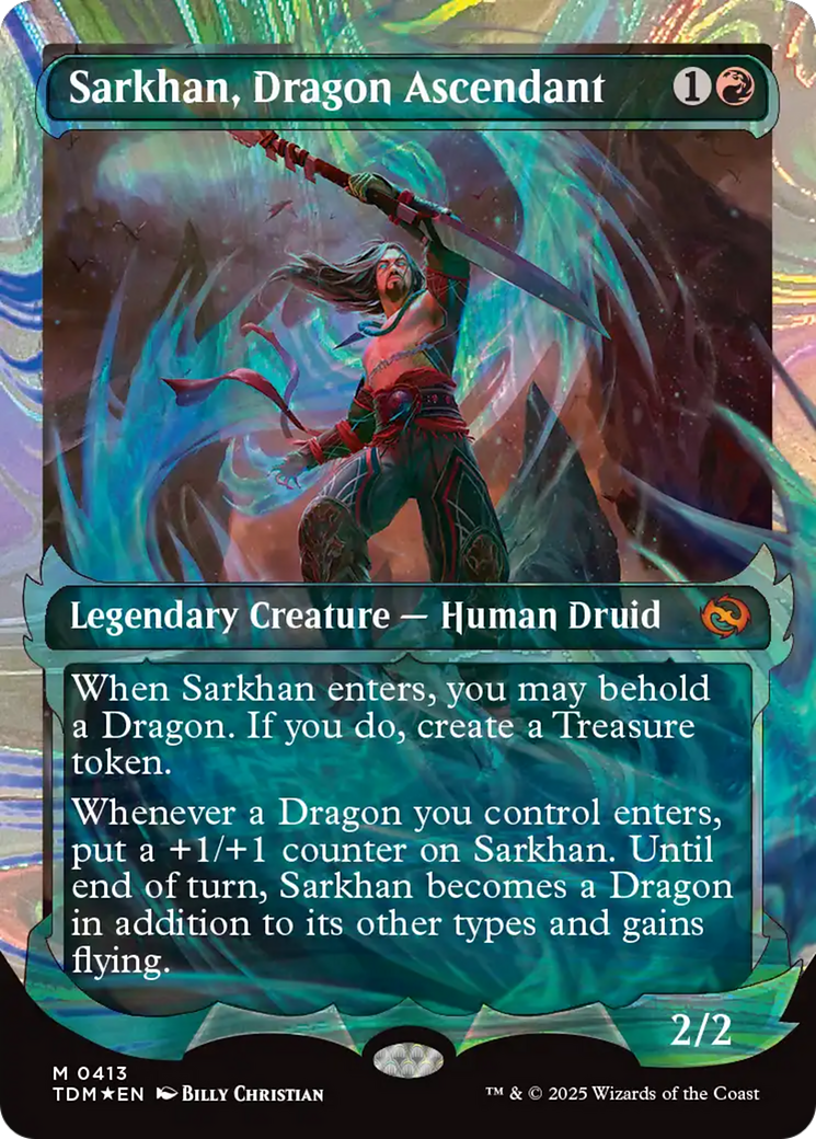 Sarkhan, Dragon Ascendant (0413) (Showcase) (Halo Foil) [Tarkir: Dragonstorm] | GnG Games