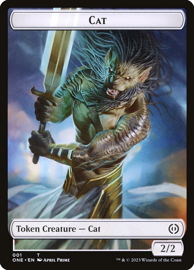 Phyrexian Goblin // Cat Double-Sided Token [Phyrexia: All Will Be One Tokens] | GnG Games