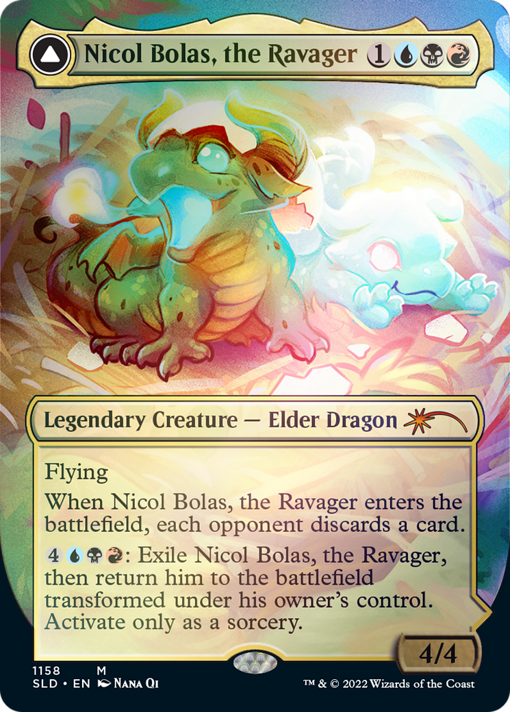 Nicol Bolas, the Ravager // Nicol Bolas, the Arisen (Borderless) [Secret Lair: From Cute to Brute] | GnG Games