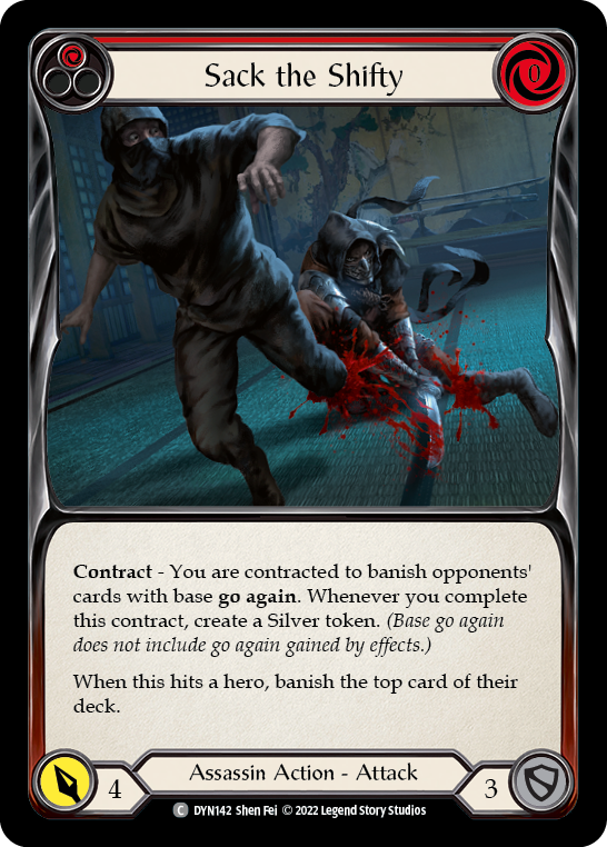 Sack the Shifty (Red) [DYN142] (Dynasty)  Rainbow Foil | GnG Games