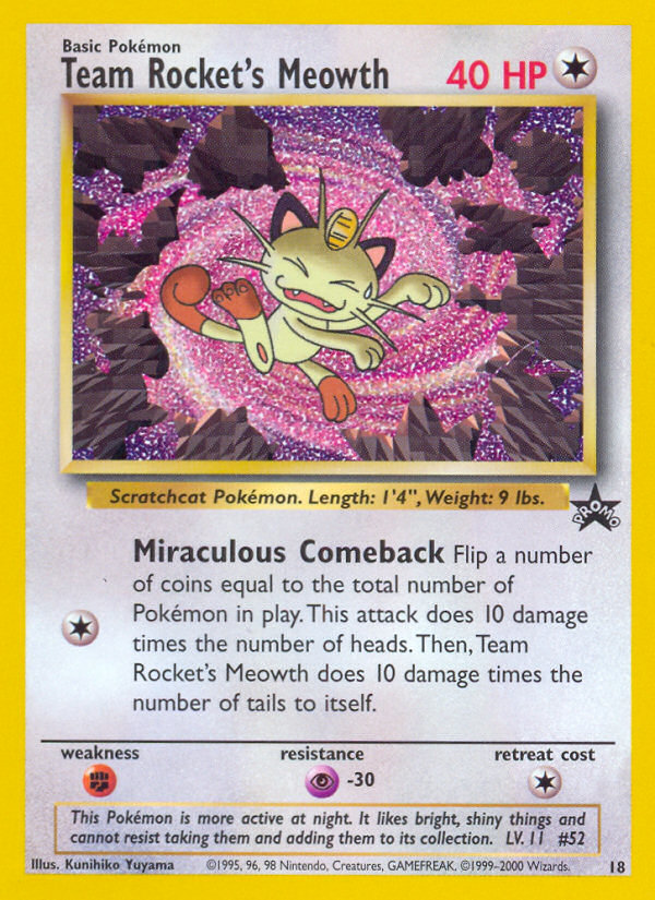 Team Rocket's Meowth (18) [Wizards of the Coast: Black Star Promos] | GnG Games