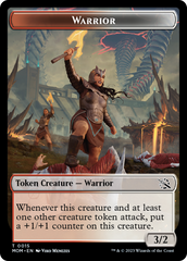 Warrior // Dinosaur Double-Sided Token [March of the Machine Tokens] | GnG Games