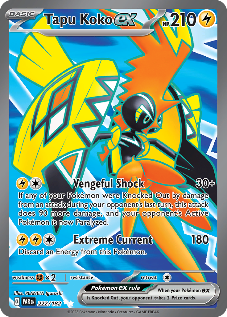 Tapu Koko ex (222/182) [Scarlet & Violet: Paradox Rift] | GnG Games