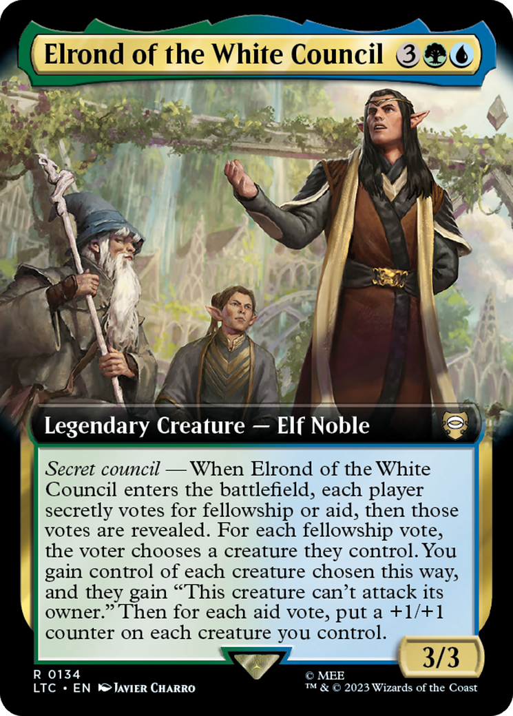 Elrond of the White Council (Extended Art) [The Lord of the Rings: Tales of Middle-Earth Commander] | GnG Games