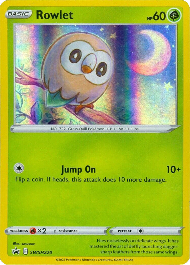 Rowlet (SWSH220) (Cosmos Holo) [Sword & Shield: Black Star Promos] | GnG Games