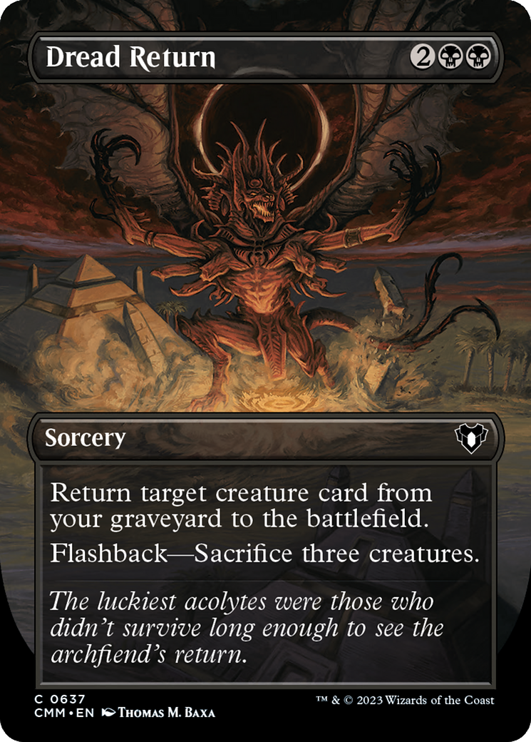 Dread Return (Borderless Alternate Art) [Commander Masters] | GnG Games