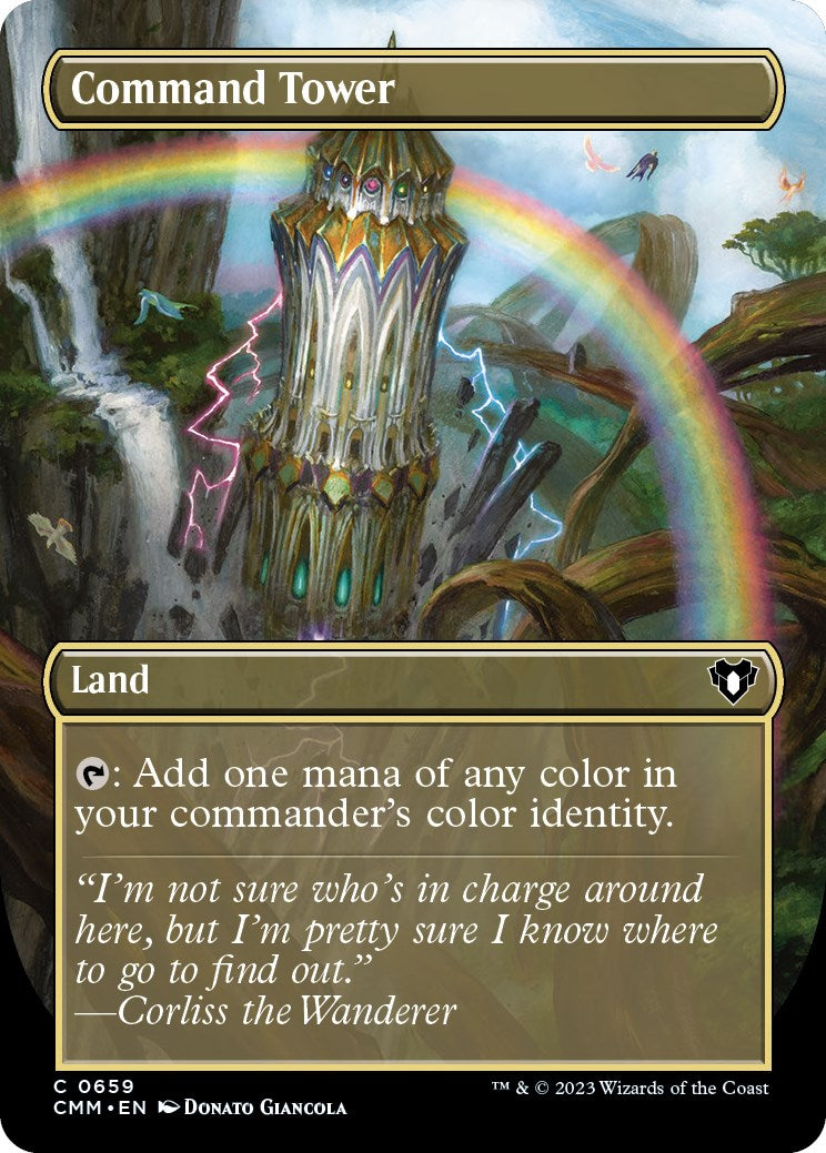 Command Tower (Borderless Alternate Art) [Commander Masters] | GnG Games