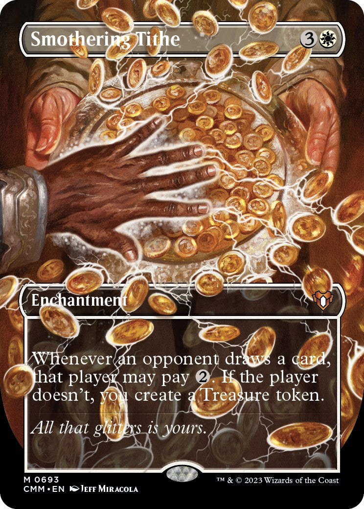 Smothering Tithe (Borderless Alternate Art) [Commander Masters] | GnG Games