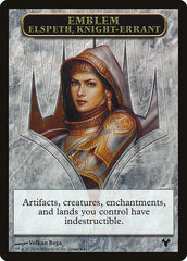 Emblem - Elspeth, Knight-Errant // Soldier Double-Sided Token [Modern Event Deck 2014 Tokens] | GnG Games