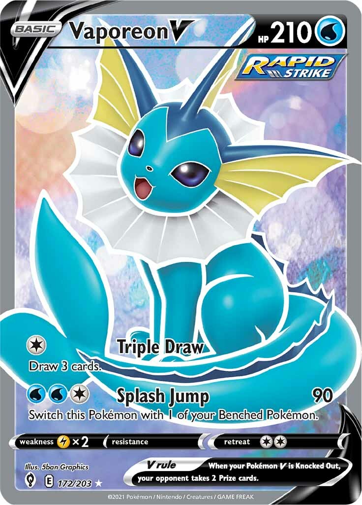 Vaporeon V (172/203) [Sword & Shield: Evolving Skies] | GnG Games