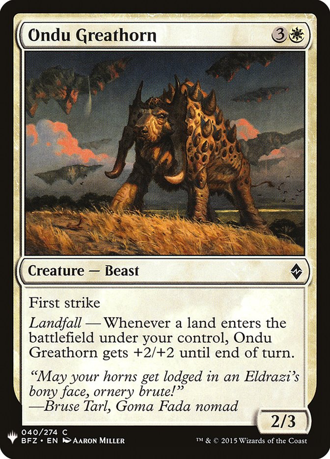 Ondu Greathorn [Mystery Booster] | GnG Games