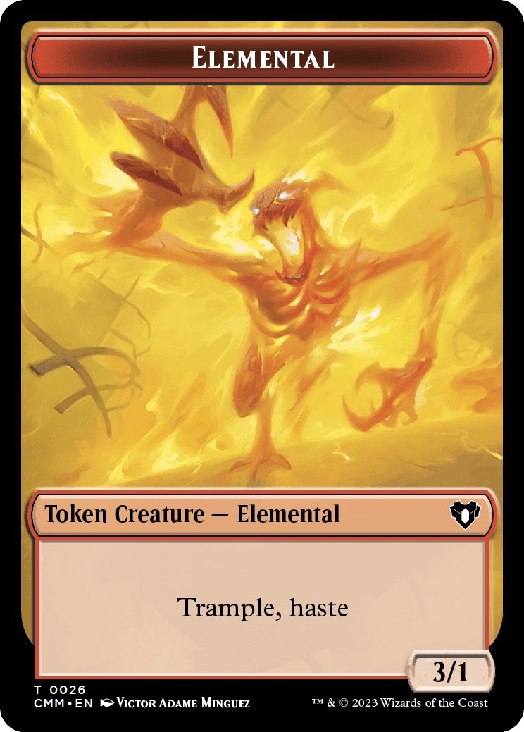 Elemental (0026) // Construct (0041) Double-Sided Token [Commander Masters Tokens] | GnG Games