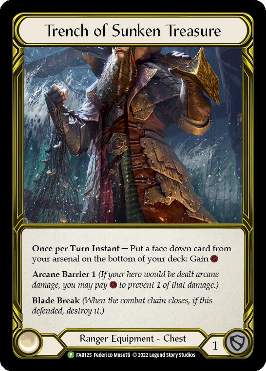 Trench of Sunken Treasure (Golden) [FAB125] (Promo)  Cold Foil | GnG Games