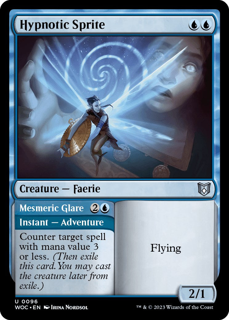 Hypnotic Sprite // Mesmeric Glare [Wilds of Eldraine Commander] | GnG Games
