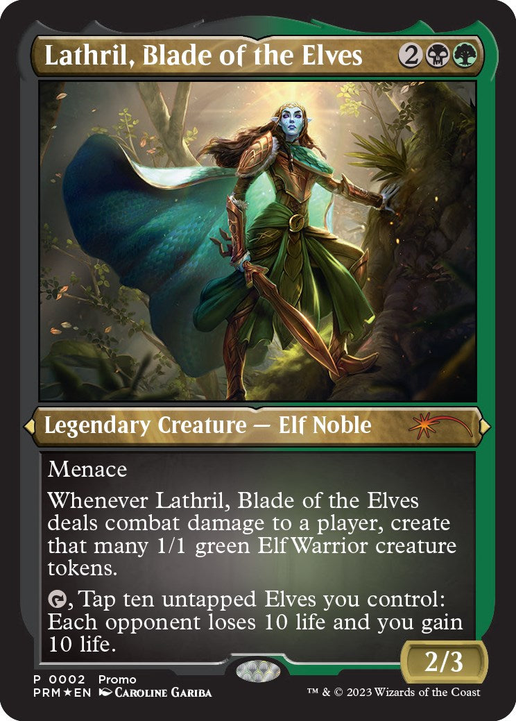 Lathril, Blade of the Elves (Foil Etched) [Media Promos] | GnG Games